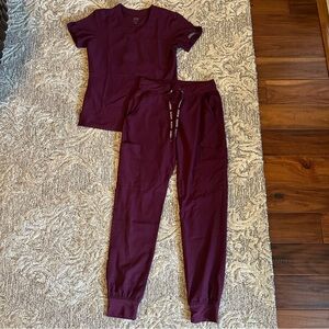 Medcouture Womens XST burgundy/wine color scrubs